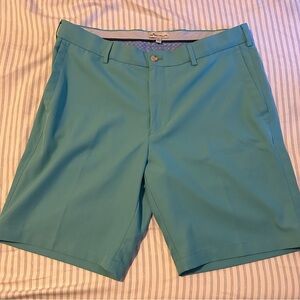 Peter Millar Crown Sport Performance Flat Front Bermuda Golf Shorts, Size 34
